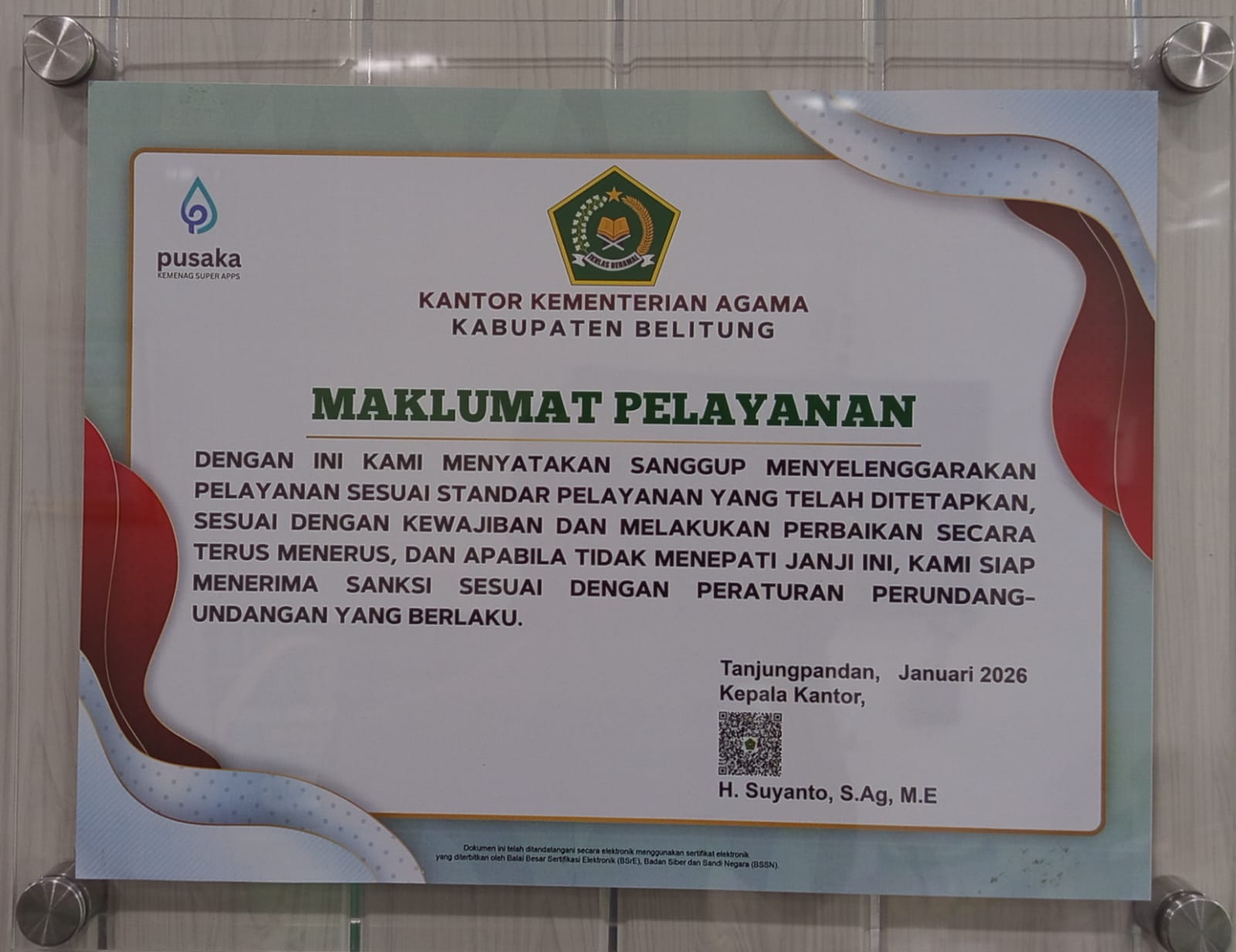 Maklumat Pelayanan PTSP