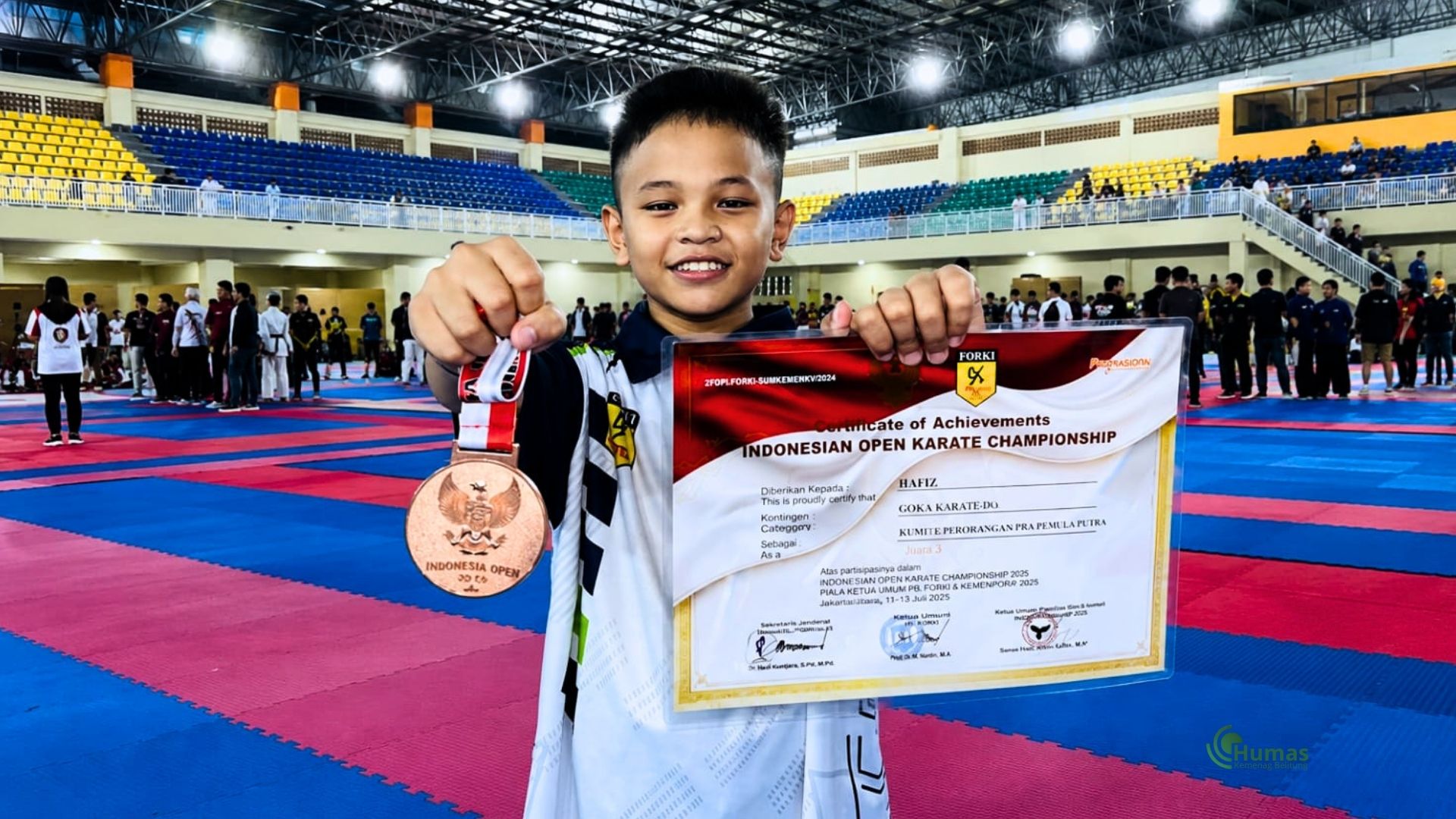 Murid MIN 1 Belitung Raih Juara 1 Karate Tingkat Nasional