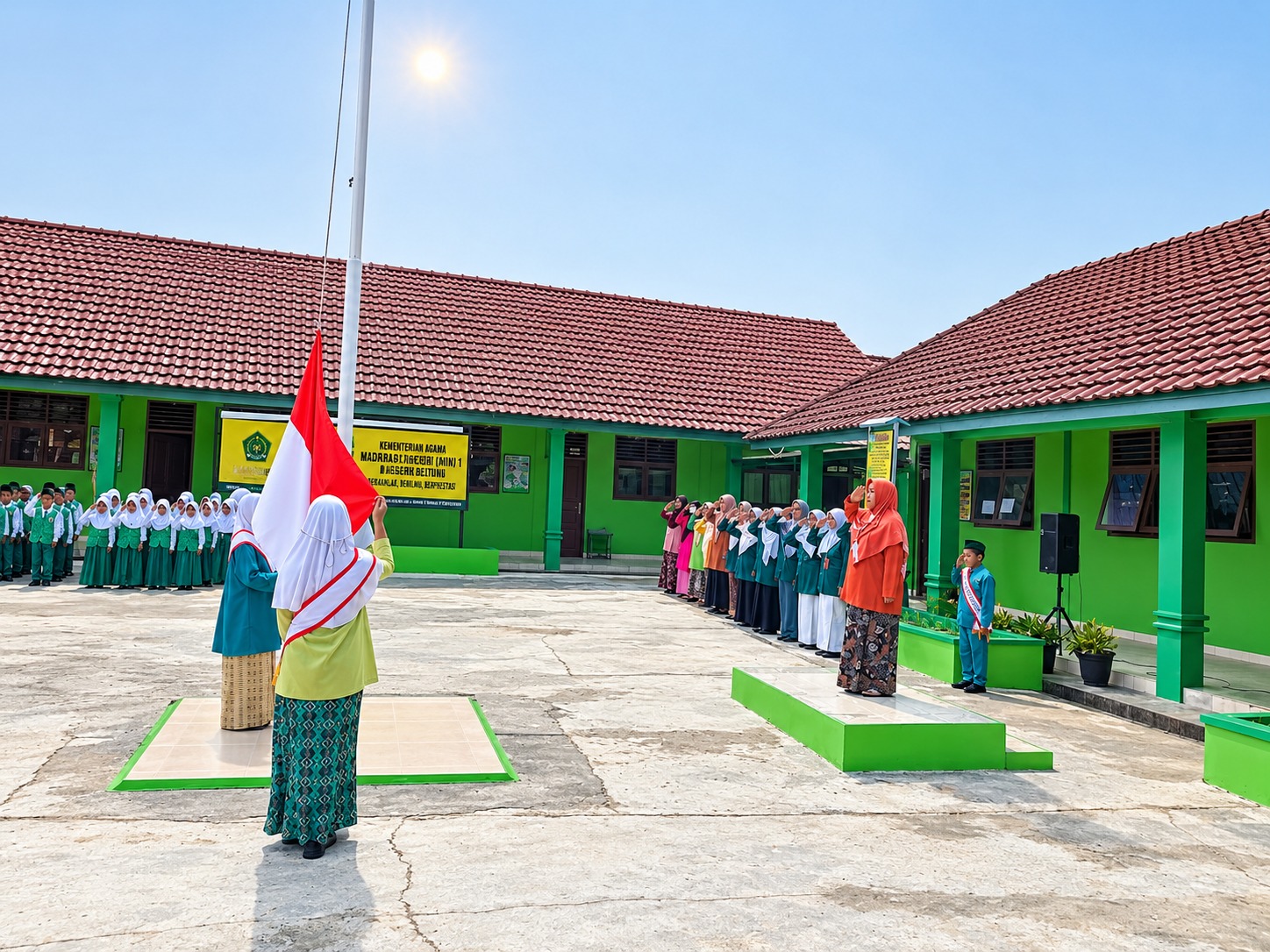 Upacara Hari Kesaktian Pancasila, MIN 1 Belitung Tanamkan Nilai-nilai Pancasila kepada Murid