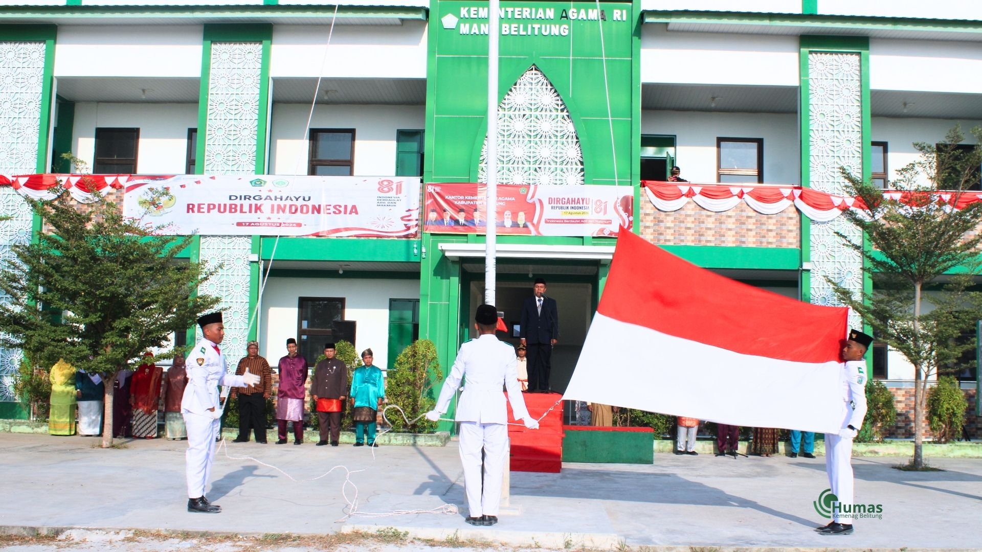 Kemenag Belitung Gelar Upacara HUT ke-81 RI, Perkuat Nasionalisme, Pengabdian dan Pelayanan