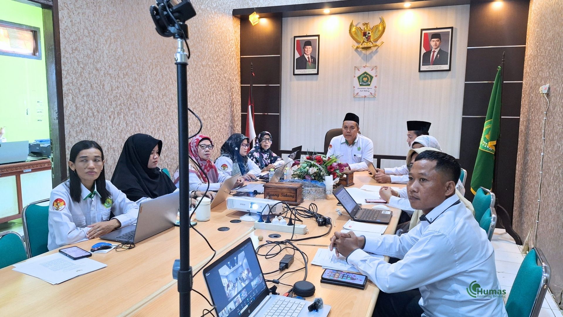 Kemenag Belitung Ikuti Sosialisasi PMA Tata Naskah Dinas Secara Virtual