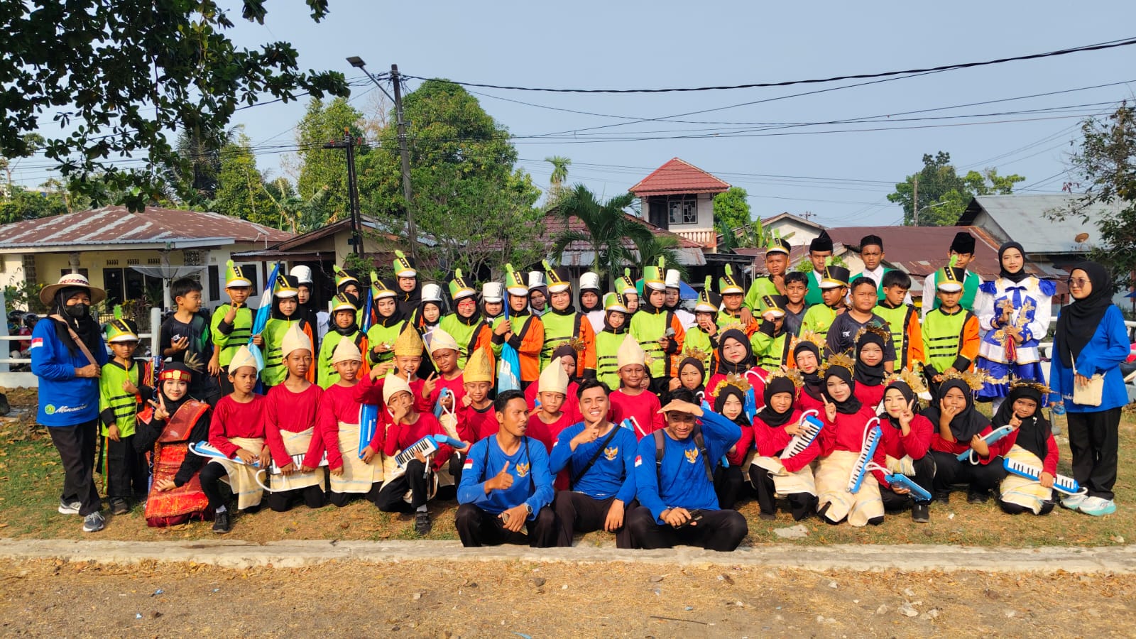 Drumband Gema Cipta Islamy MIN 1 Belitung Tampil Memukau Meriahkan Pawai Pembangunan Kabupaten Belitung