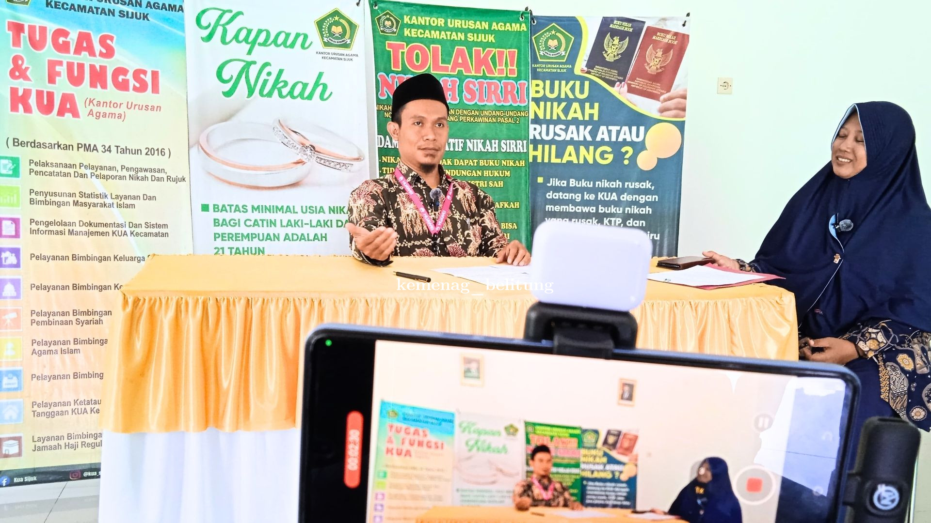 KUA Sijuk Hadirkan Podcast Dakwah: Kupas Tuntas Kepenghuluan dan Pernikahan Islami