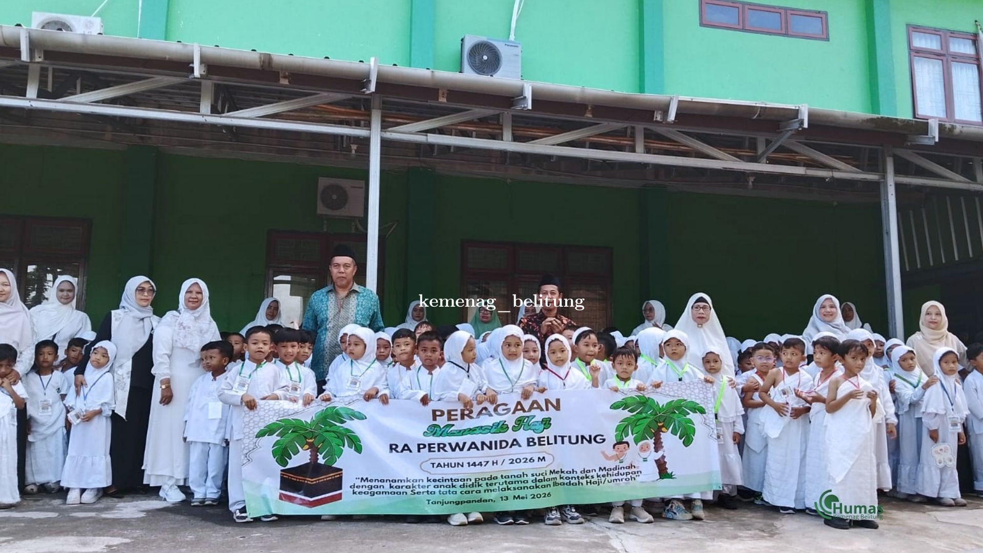 Kemenag Belitung Dampingi Manasik Haji 330 Siswa RA Perwanida