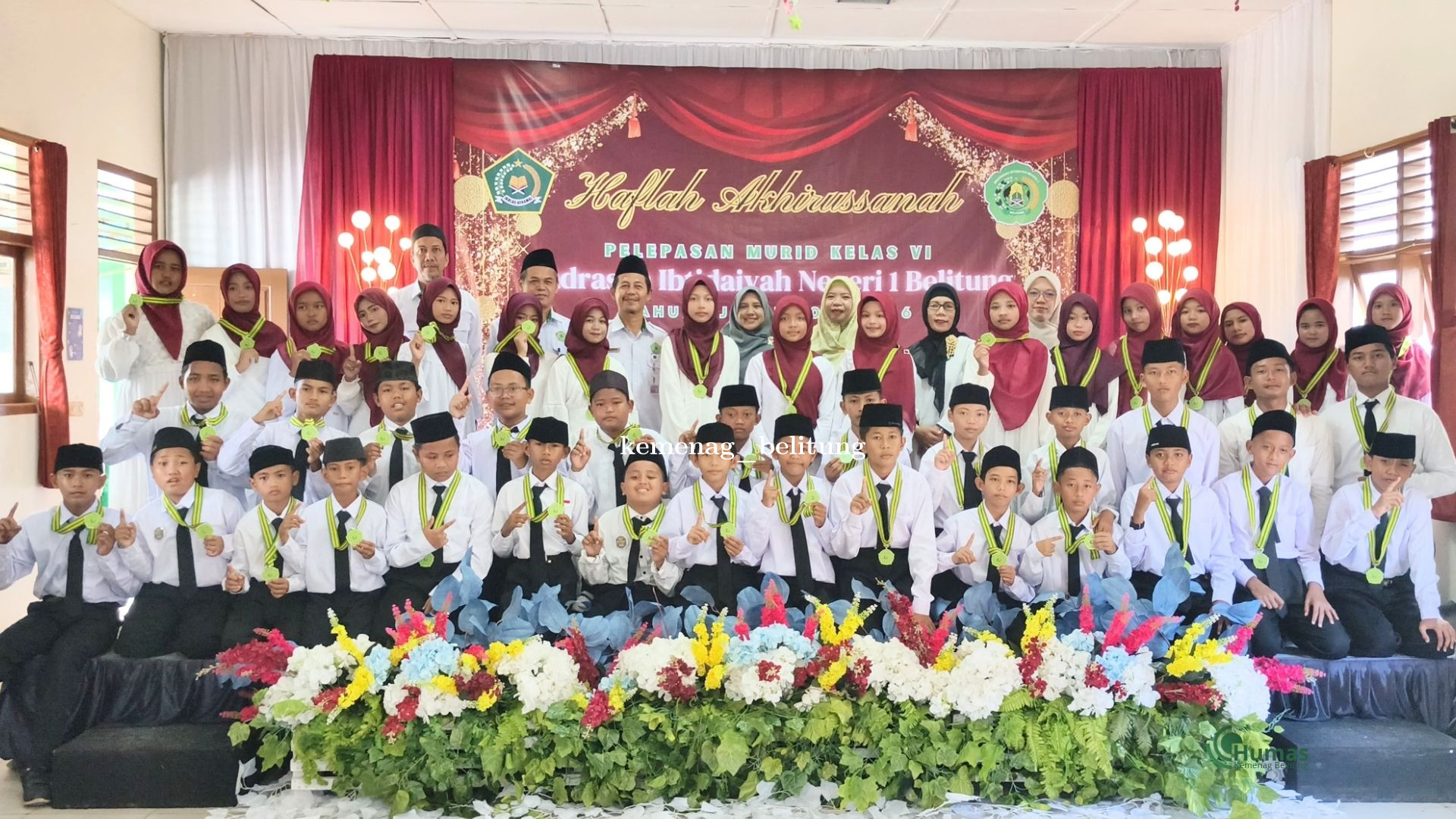 Kemenag Belitung Semangati Pelepasan Siswa Kelas VI MIN 1 Belitung Penuh Haru dan Harapan