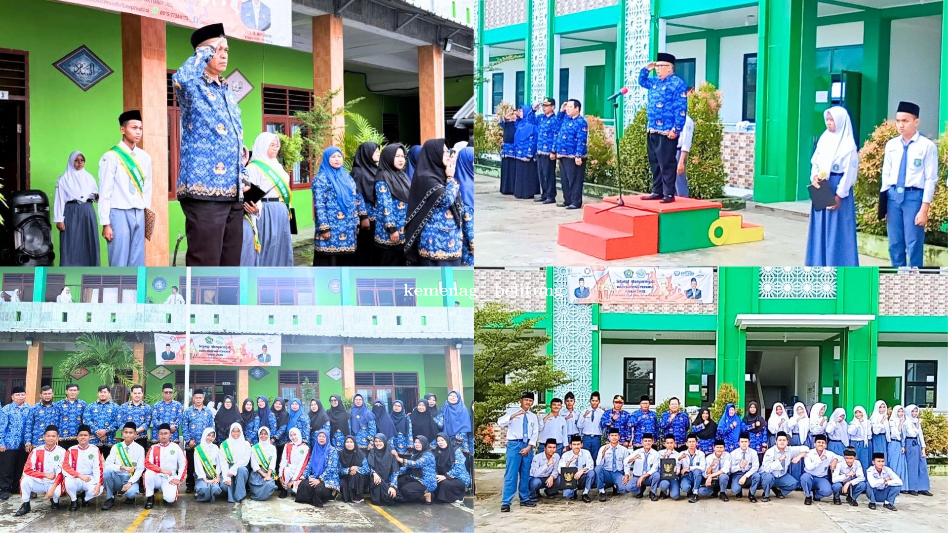 MAN 1 Belitung Gelar Upacara Sumpah Pemuda Serempak di Dua Kampus: Kobarkan Semangat Persatuan