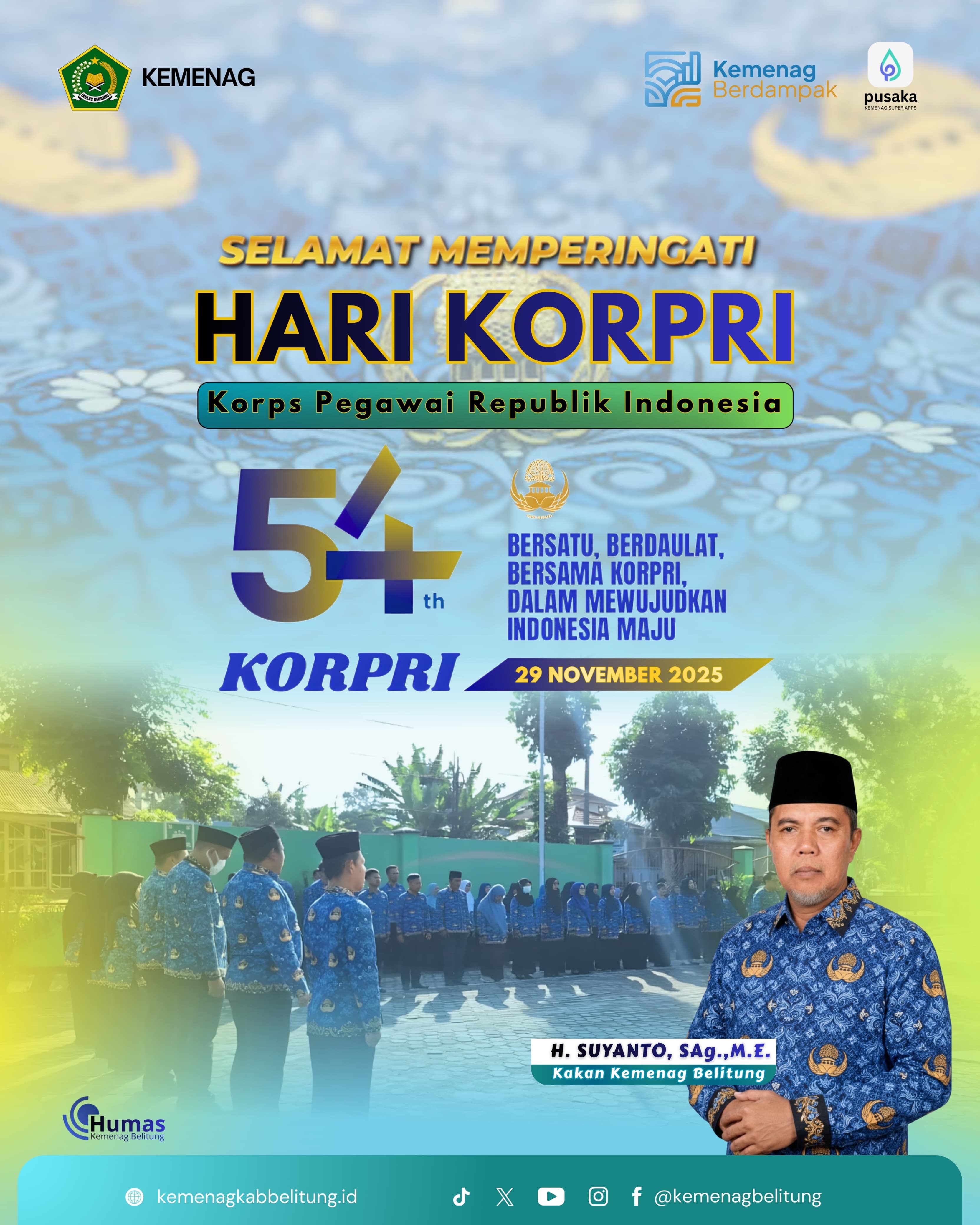 Selamat Memperingati Hari Ulang Tahun Korpri Ke-54
