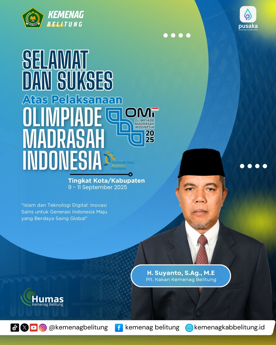 Selamat dan Sukses OMI 2025 Tingkat Kabupaten